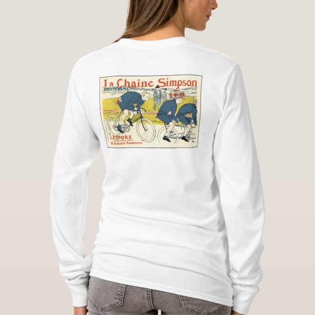 Vintage Bicycle Art T Shirt (Baksida)