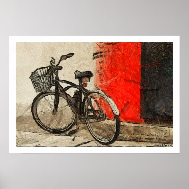 Vintage Bicycle Artwork Poster (Framsidan)