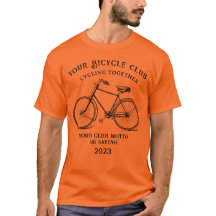 Vintage Bicycle Bike Klubb Anpassningsbar T-Shirt