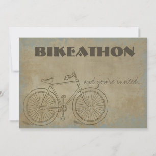 Vintage Bicycle Bikeathon Inivation Inbjudningar