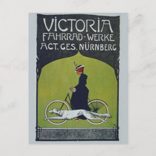 Vintage Bicycle Dam & Hund Helg Vykort