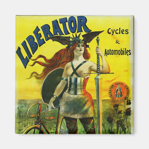 VINTAGE Bicycle för LIBERATOR Cycles & Automobiles Magnet