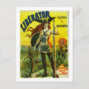 VINTAGE Bicycle för LIBERATOR Cycles & Automobiles Vykort