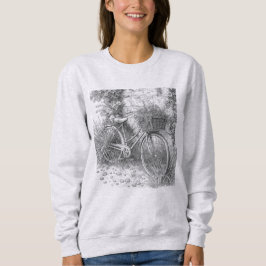 Vintage Bicycle Garden Sketch T Shirt