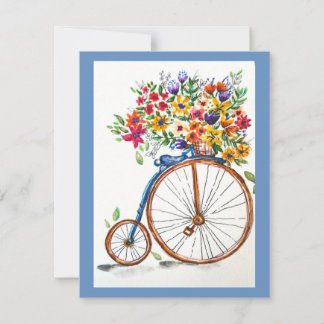 Vintage Bicycle Greeting Card Anteckningskort