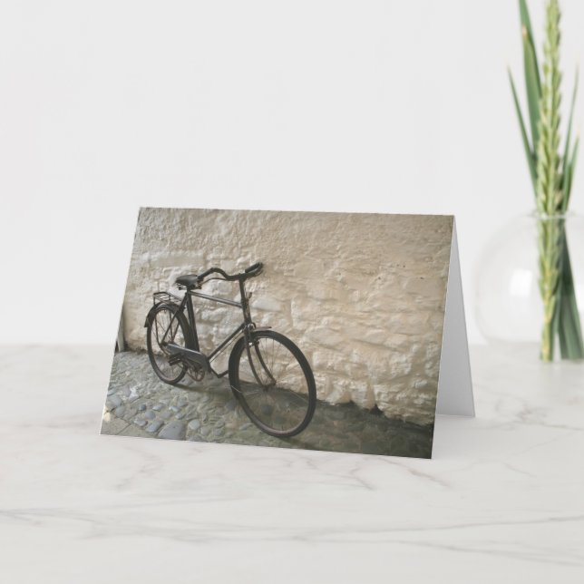 Vintage Bicycle Greeting Card Kort (Framsida)