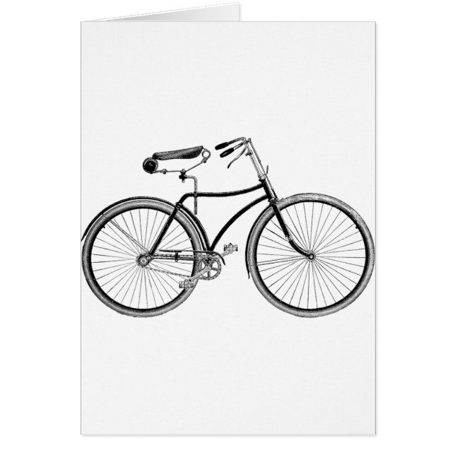 Vintage Bicycle Hälsningskort (Framsidan)