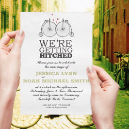 Vintage Bicycle Kärlek Inbjudningar