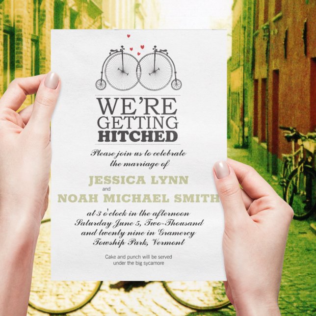 Vintage Bicycle Kärlek Inbjudningar (Skapare uppladdad)