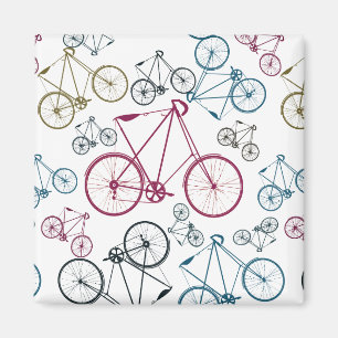Vintage Bicycle Mönster Gifts for Cyclists Magnet