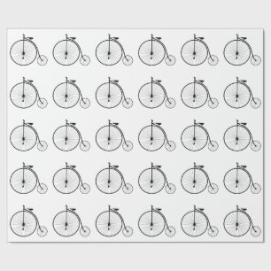 Vintage Bicycle Mönster Wrapping Papper Presentpapper