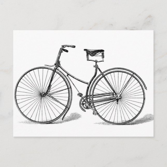 Vintage Bicycle Postcard Vykort (Framsida)