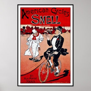 Vintage Bicycle Poster: American Cycles Snell Poster