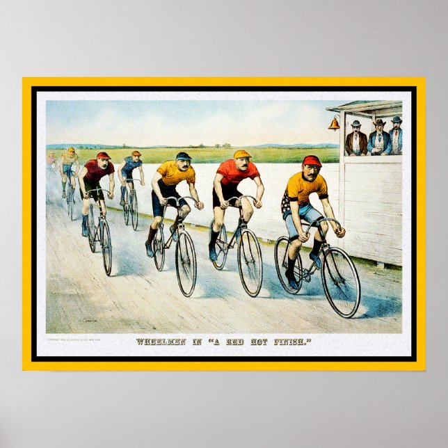 Vintage Bicycle Poster Skriv ut (Framsidan)
