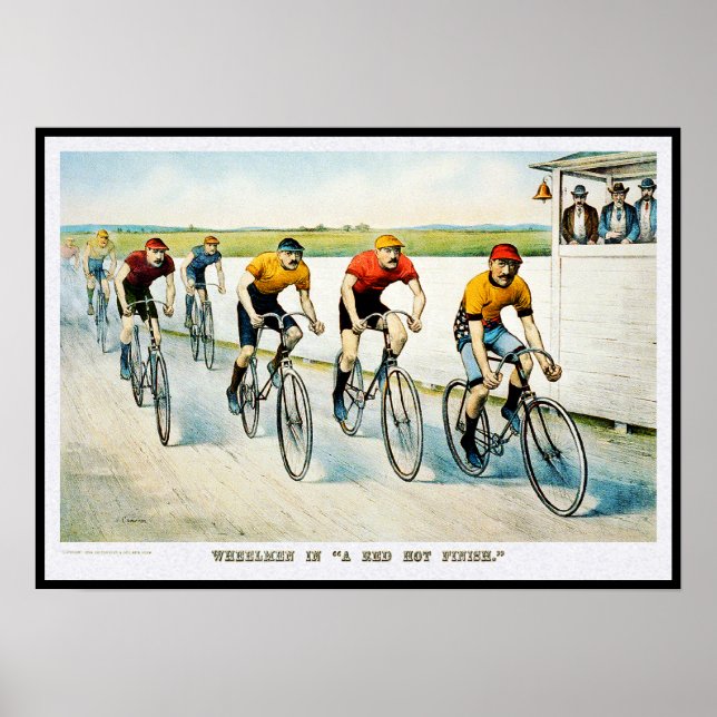 Vintage Bicycle Poster Skriv ut (Framsidan)