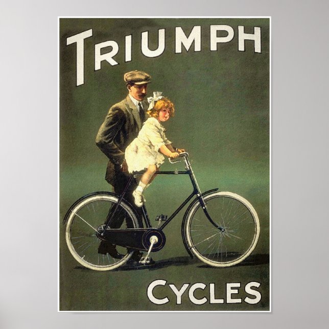 Vintage Bicycle Poster: Triumph Cycles Poster (Framsidan)