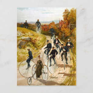 Vintage Bicycle Ride i Land Vykort