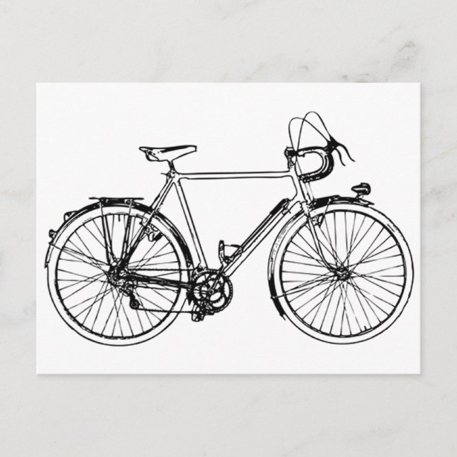 Vintage Bicycle Vykort (Framsida)