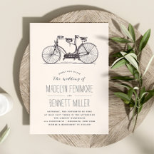 Vintage Bicycle Wedbjudande