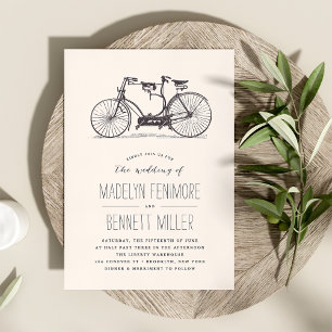 Vintage Bicycle Wedbjudande Inbjudningar