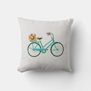 Vintage Bicycle with Flowers Turcos Pillow Kudde