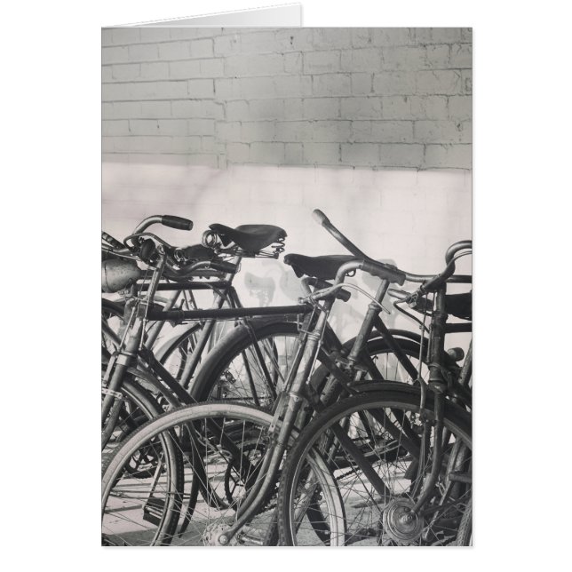 Vintage Bicycles Hälsningskort (Framsidan)