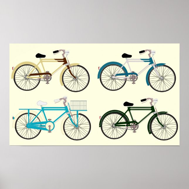 Vintage Bicycles Poster (Framsidan)