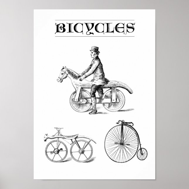 Vintage Bicycles Poster (Framsidan)