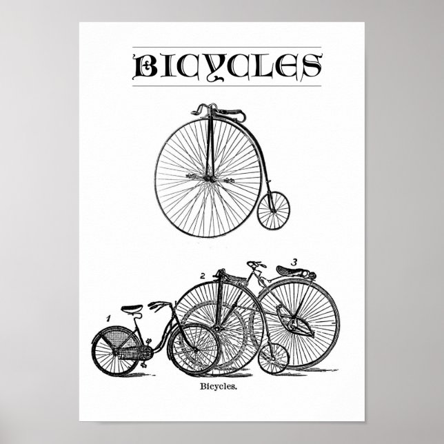 Vintage Bicycles Poster (Framsidan)