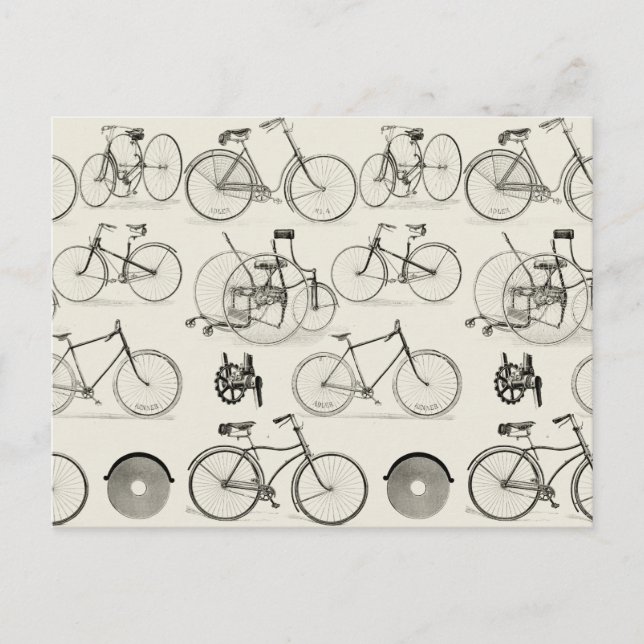 Vintage Bicycles Vykort (Framsida)