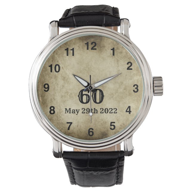 Vintage Big 60 Birthday Watch Armbandsur (Framsida)