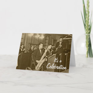 Vintage Big Band Saxofon Inbjudan