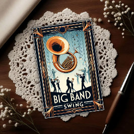 Vintage Big Band Swing Dance Vykort