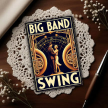 Vintage Big Band Swingdansaffisch