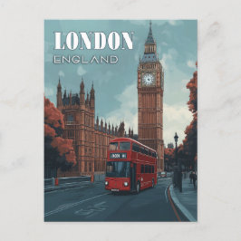 Vintage Big Ben Travel Postcard - London, England Vykort