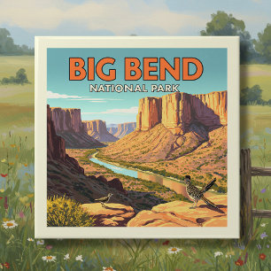 Vintage Big Bend National Park Kakelplatta