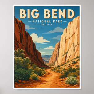 Vintage Big Bend National Park Resa Poster