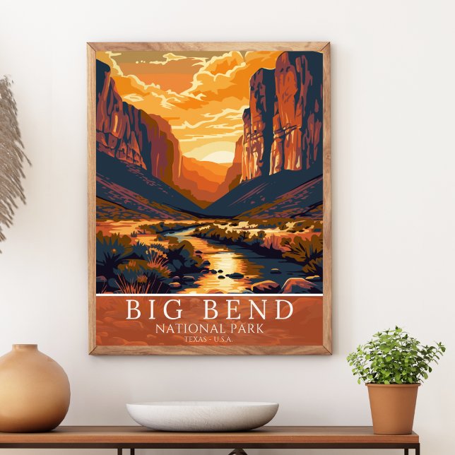  Vintage Big Bend National Park Sunset Poster (Skapare uppladdad)