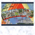 Vintage Big Brev Arkansas vykort<br><div class="desc">Det här vykortet innehåller en vintage som illustrerar "Arkansas" i stora brev. Bild kredit: Steve Shook,  2014. Njut av din nya Vintage Big Brev Arkansas Postcard!</div>