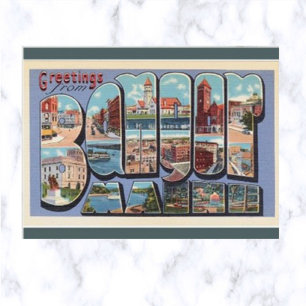 Vintage Big Brev Bangor Maine Vykort
