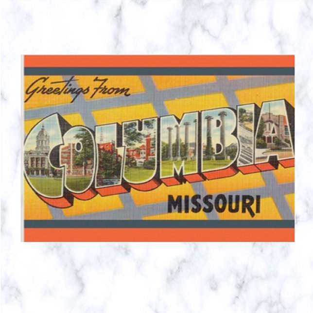 Vintage Big Brev Columbia Missouri Vykort (Skapare uppladdad)