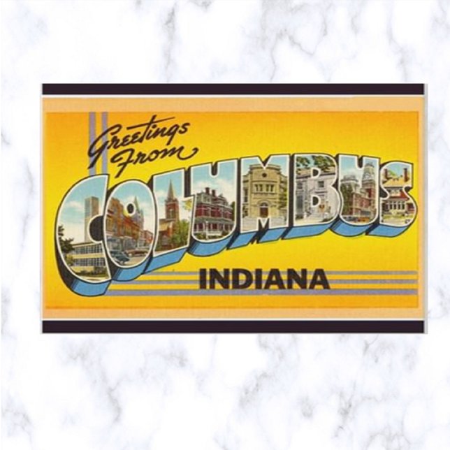 Vintage Big Brev Columbus Indiana Vykort (Skapare uppladdad)