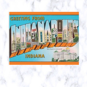 Vintage Big Brev Indianapolis Indiana Vykort