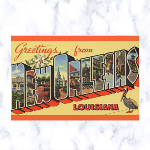 Vintage Big Brev New Orleans Louisiana Vykort