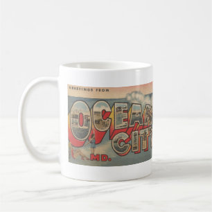 vintage Big Brev OCEAN CITY, MD-vykort Kaffemugg
