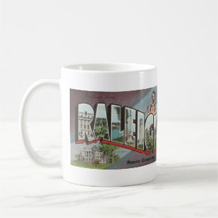 vintage Big Brev RALEIGH, NC-vykort Kaffemugg