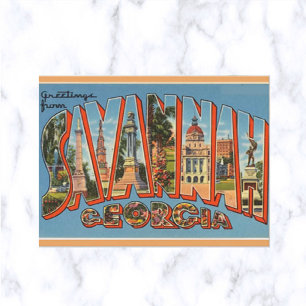 Vintage Big Brev Savannah Georgia Vykort