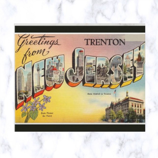 Vintage Big Brev Trenton New jersey vykort (Skapare uppladdad)
