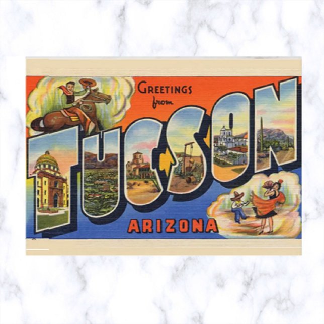 Vintage Big Brev Tuscon Arizona Vykort (Skapare uppladdad)