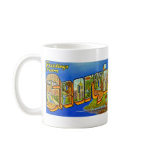 vintage BIG BREV vykort GEORGIA